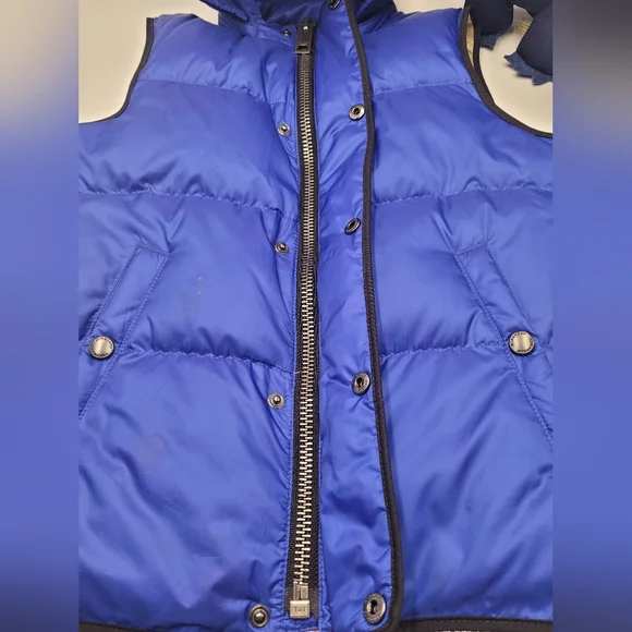 Burberry Down Puffer Vest & removable hood Size 8Y - Picture 4 of 10